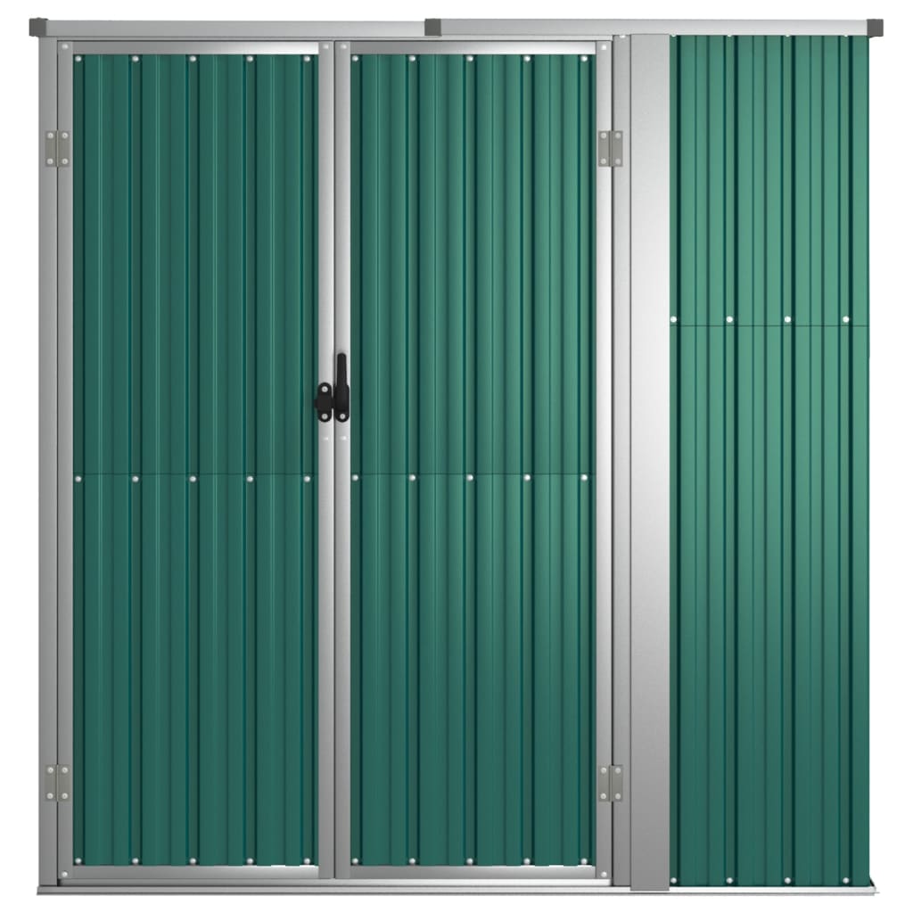 vidaXL Garden Tool Shed Green 161x89x161 cm Galvanised Steel