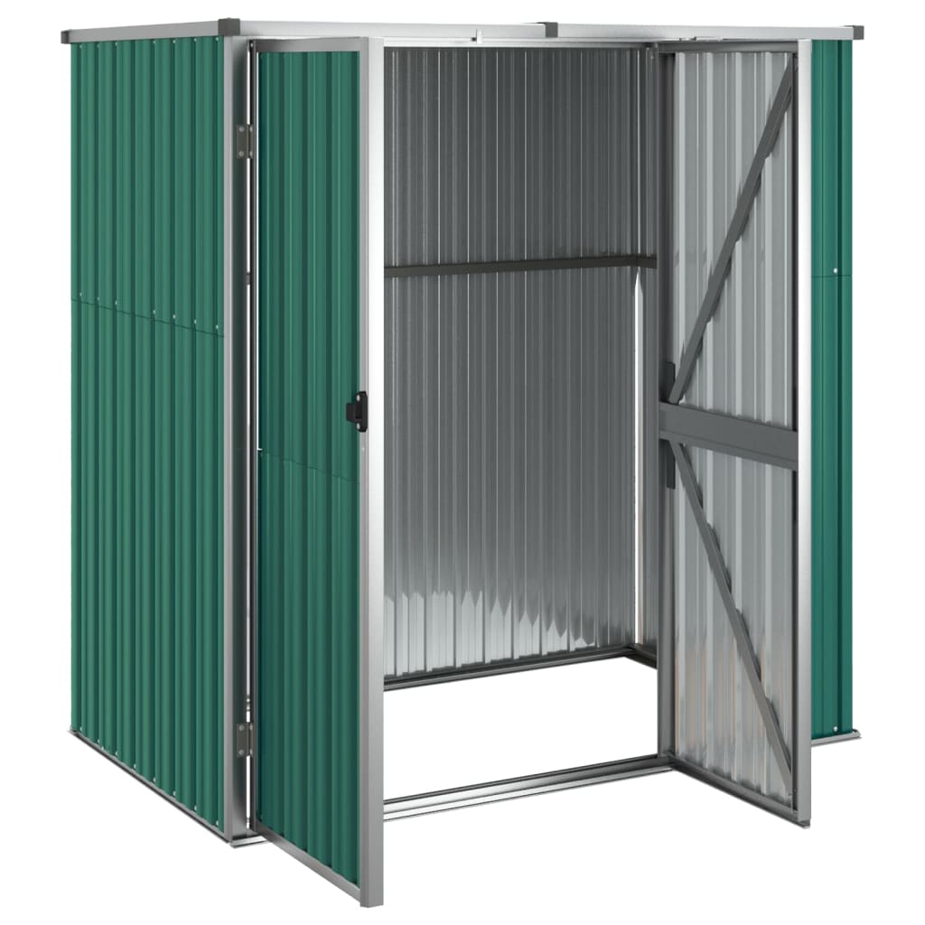 vidaXL Garden Tool Shed Green 161x89x161 cm Galvanised Steel