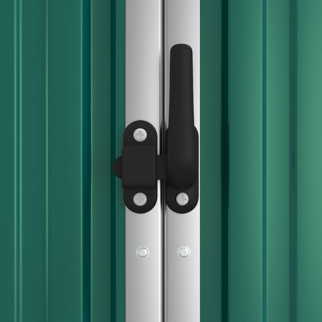 vidaXL Garden Tool Shed Green 161x89x161 cm Galvanised Steel