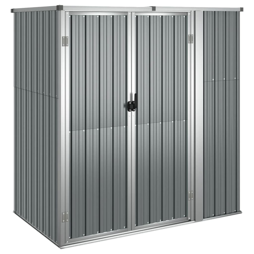 vidaXL Garden Tool Shed Grey 161x89x161 cm Galvanised Steel