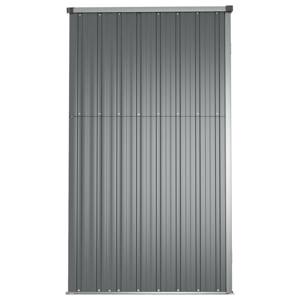 vidaXL Garden Tool Shed Grey 161x89x161 cm Galvanised Steel