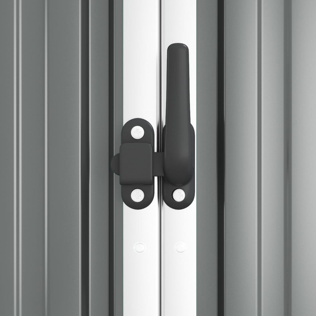 vidaXL Garden Tool Shed Grey 161x89x161 cm Galvanised Steel