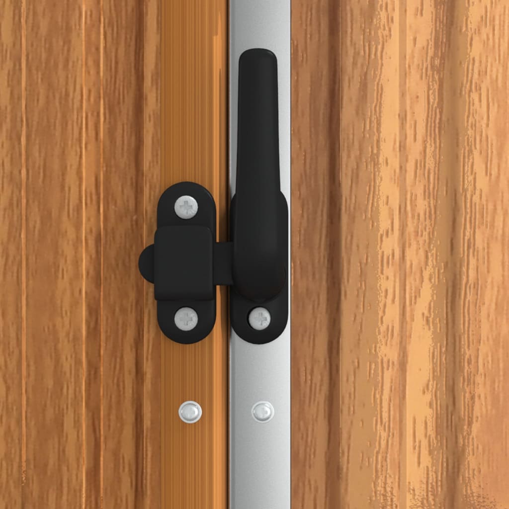 vidaXL Garden Tool Shed Brown 161x89x161 cm Galvanised Steel