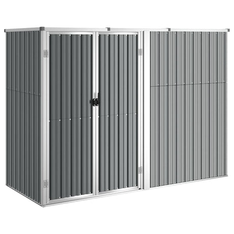 vidaXL Garden Tool Shed Grey 225x89x161 cm Galvanised Steel