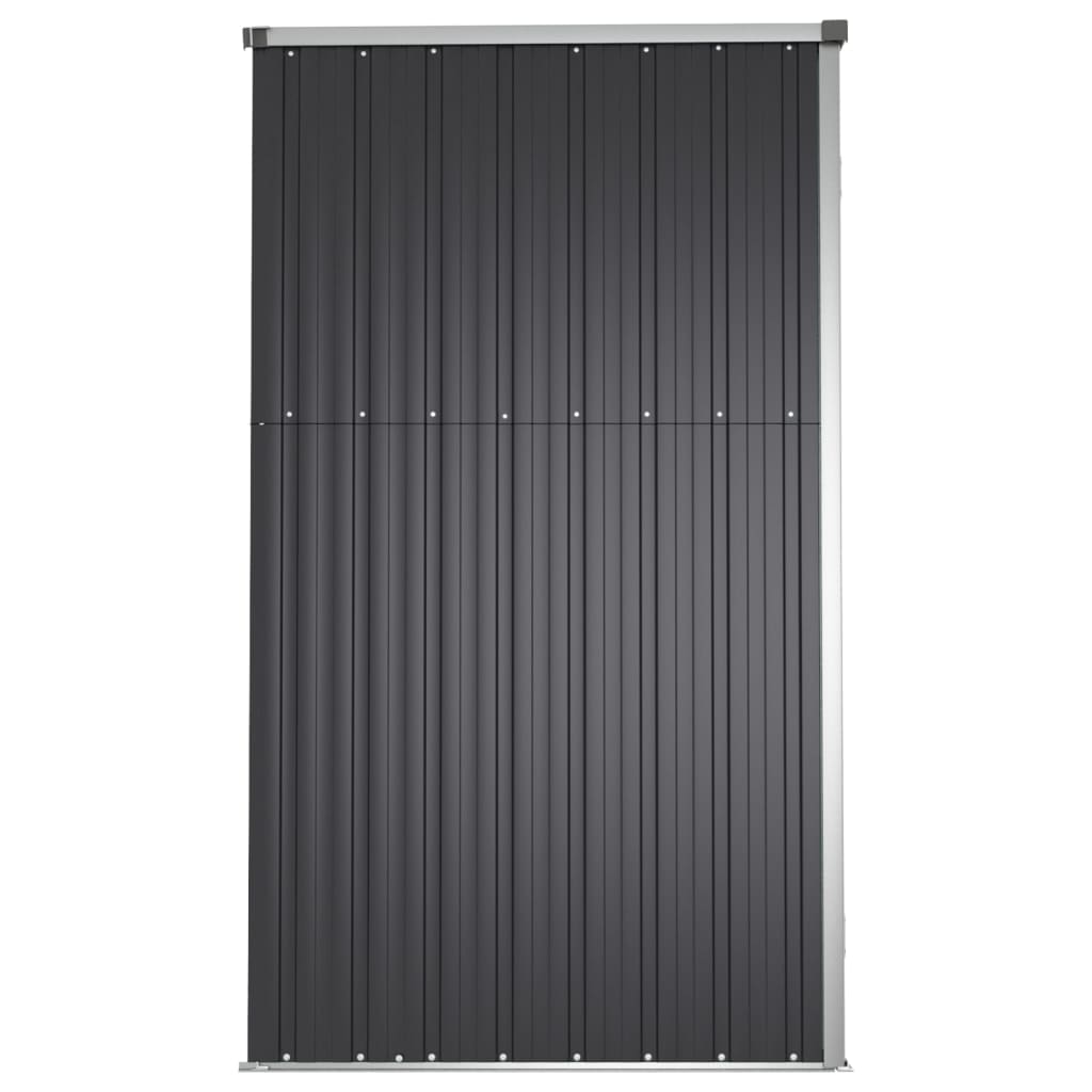 vidaXL Garden Tool Shed Anthracite 225x89x161 cm Galvanised Steel