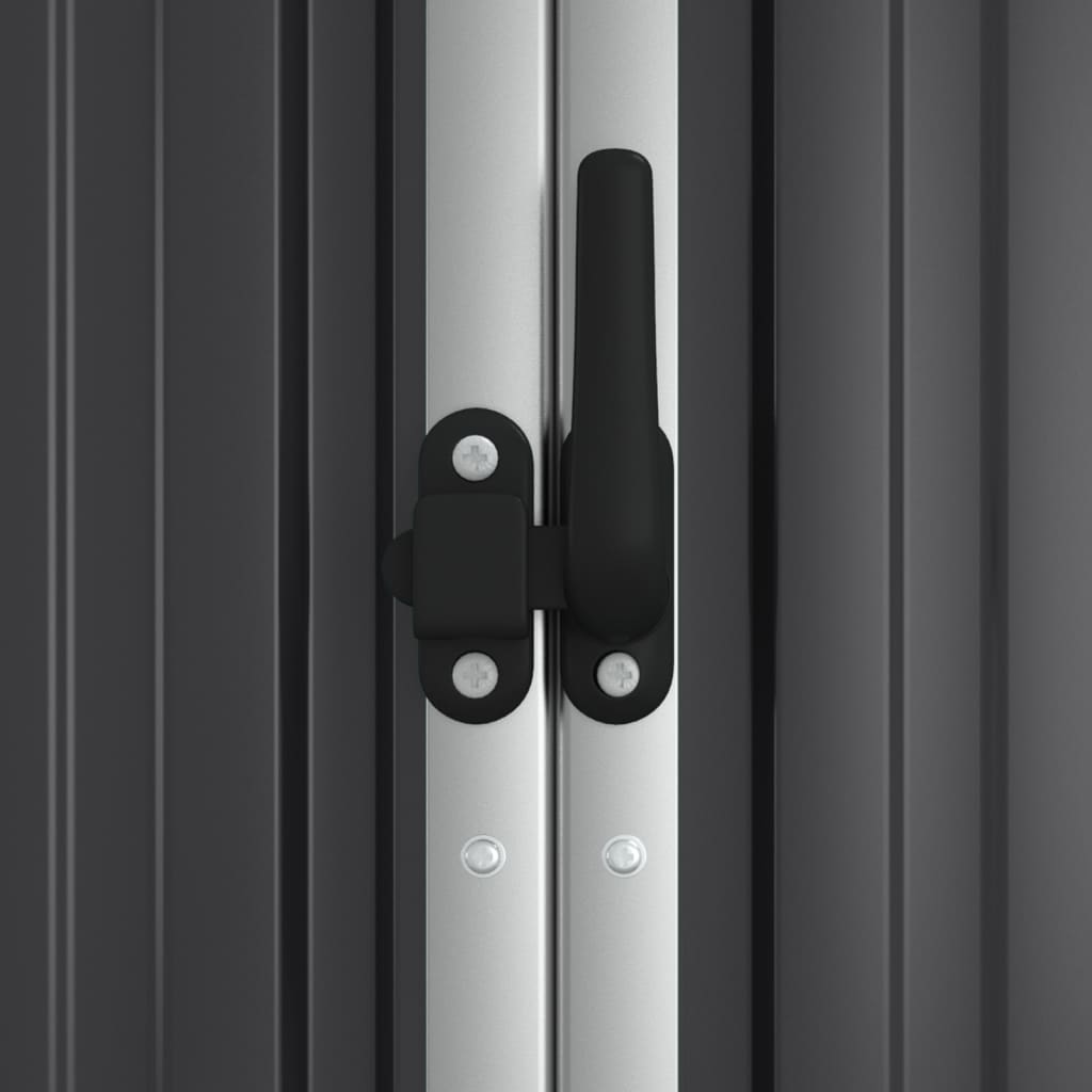 vidaXL Garden Tool Shed Anthracite 225x89x161 cm Galvanised Steel