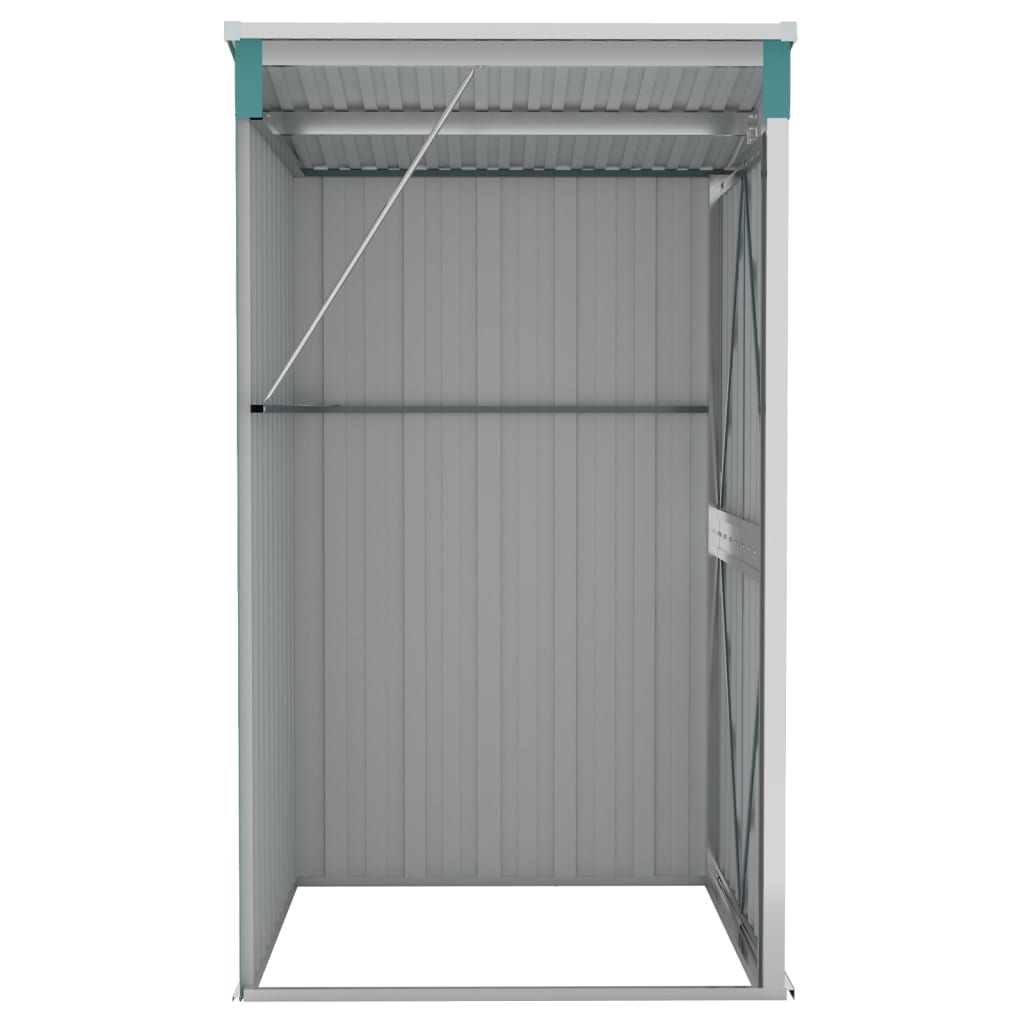 vidaXL Wall-mounted Garden Shed Green 118x100x178 cm Galvanised Steel