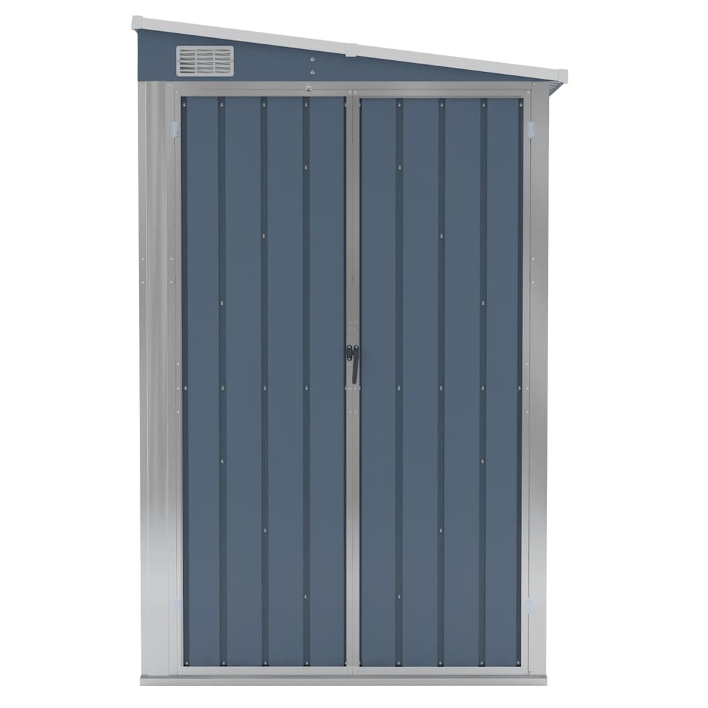 vidaXL Wall-mounted Garden Shed Grey 118x100x178 cm Galvanised Steel