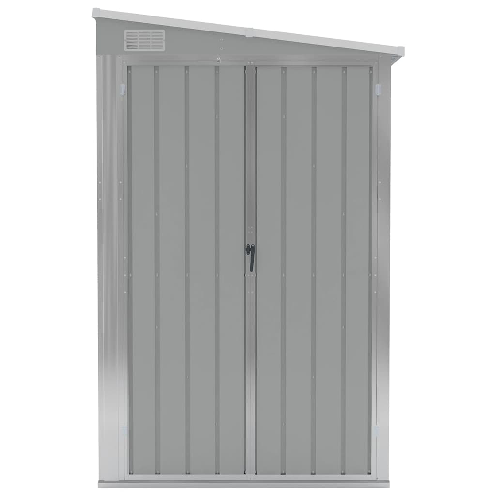 Wall-mounted Garden Shed Grey 118x100x178 cm Galvanised Steel
