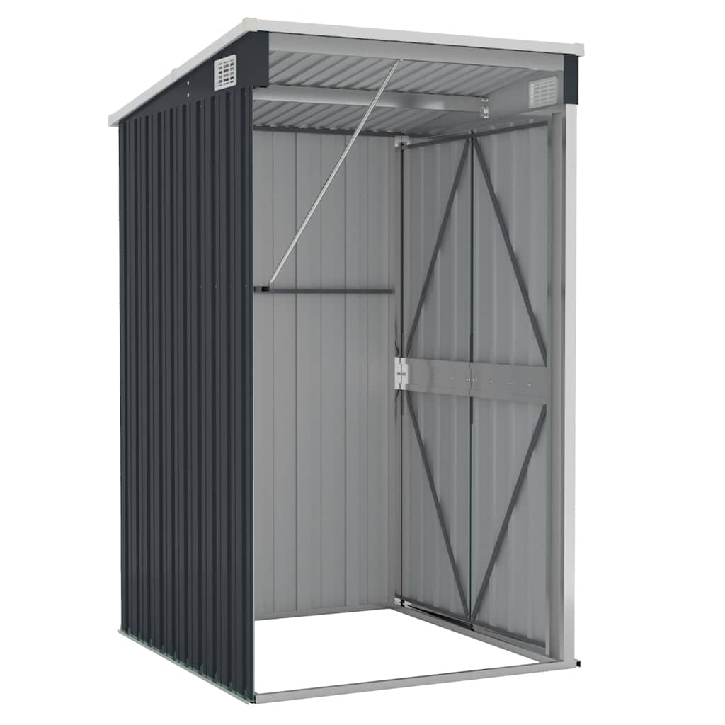 Wall-mounted Garden Shed Anthracite 118x100x178 cm Steel