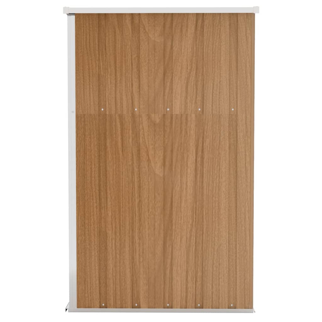 vidaXL Wall-mounted Garden Shed Brown 118x100x178 cm Galvanised Steel