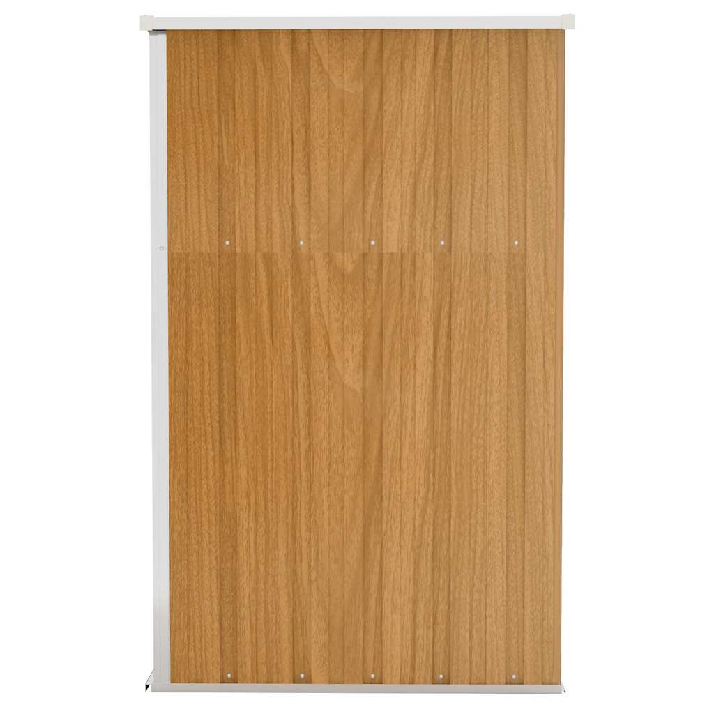 Wall-mounted Garden Shed Brown 118x100x178 cm Galvanised Steel