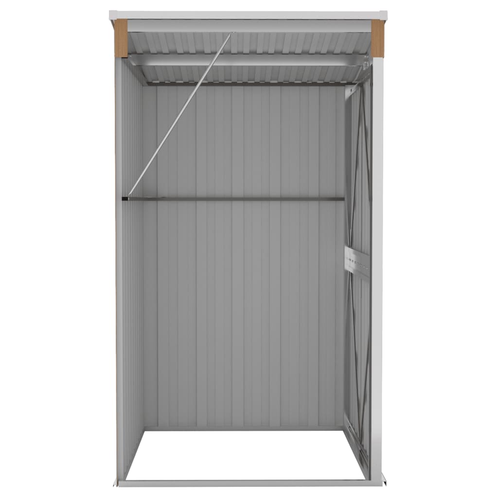 vidaXL Wall-mounted Garden Shed Brown 118x100x178 cm Galvanised Steel