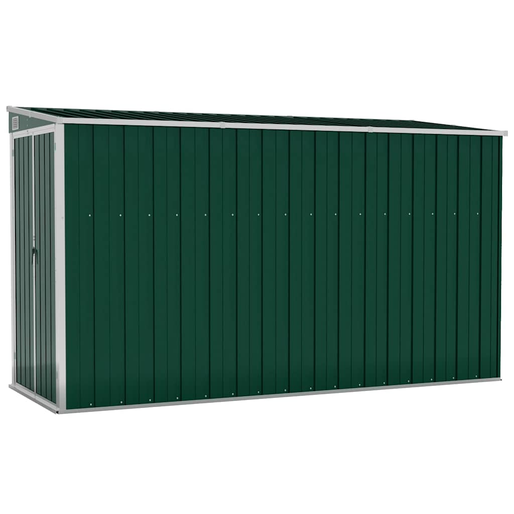 Wall-mounted Garden Shed Green 118x288x178 cm Galvanised Steel