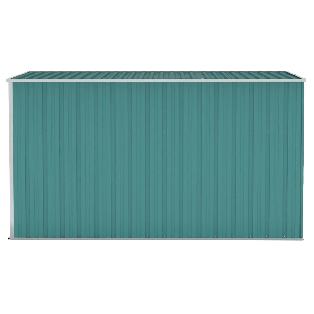 vidaXL Wall-mounted Garden Shed Green 118x288x178 cm Galvanised Steel