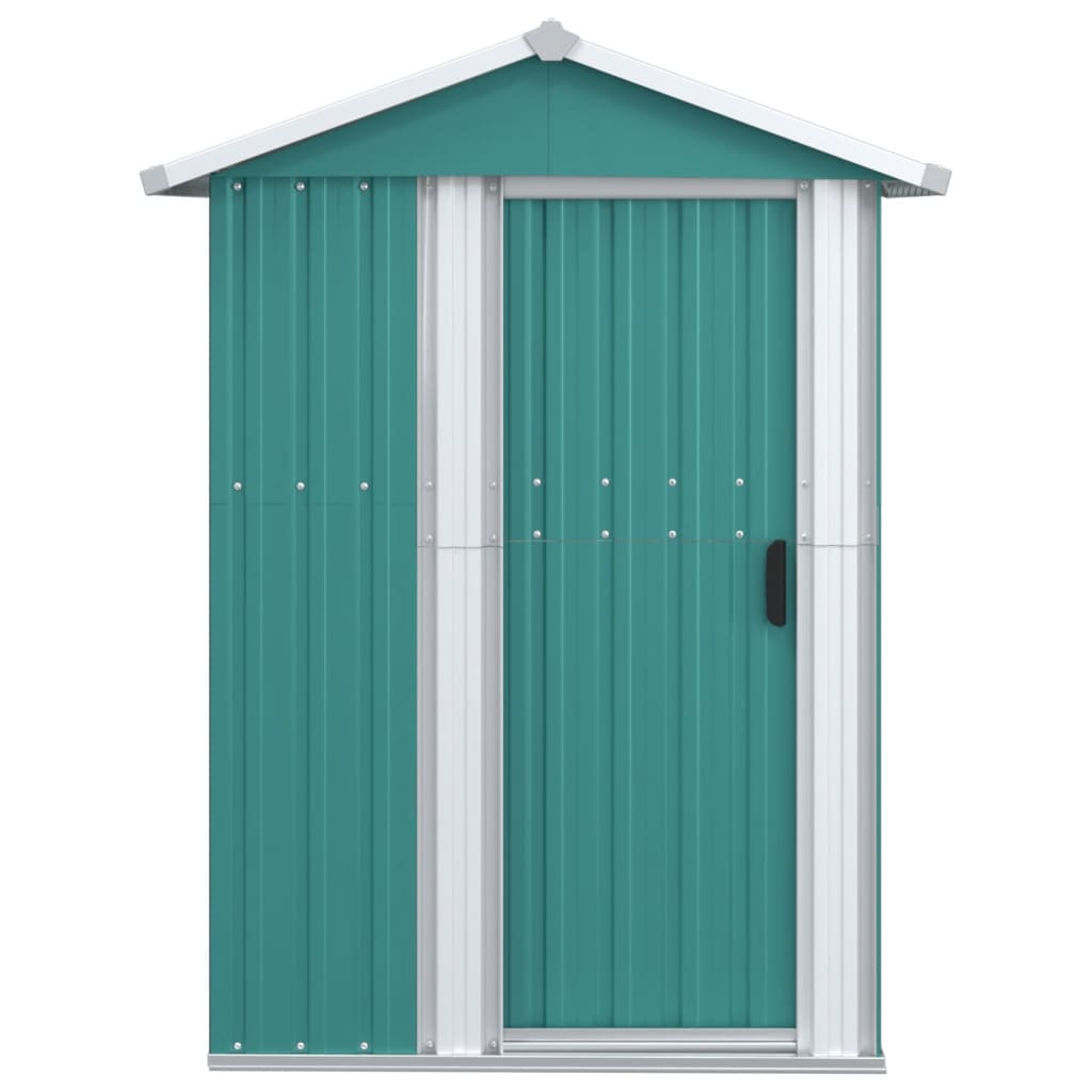 vidaXL Garden Shed Green 126x97.5x177 cm Galvanised Steel