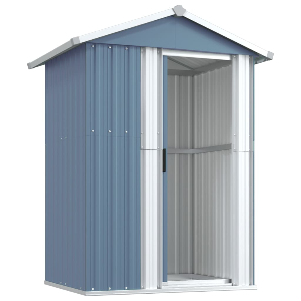 vidaXL Garden Shed Grey 126x97.5x177 cm Galvanised Steel