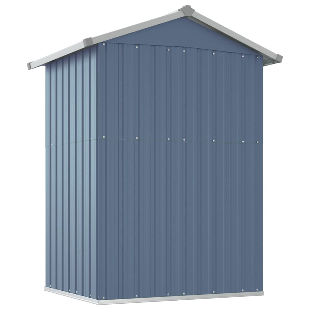 vidaXL Garden Shed Grey 126x97.5x177 cm Galvanised Steel