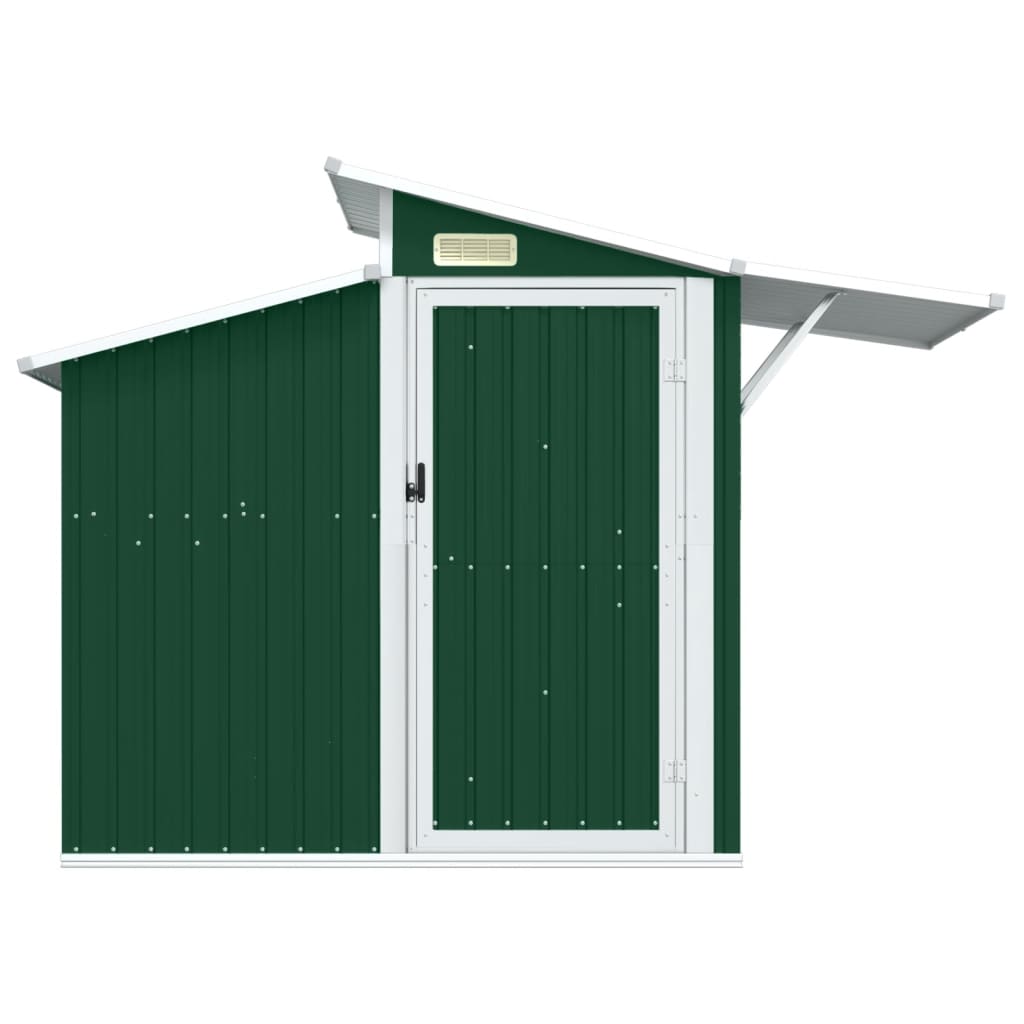 vidaXL Garden Shed Green 270x130x208.5 cm Galvanised Steel