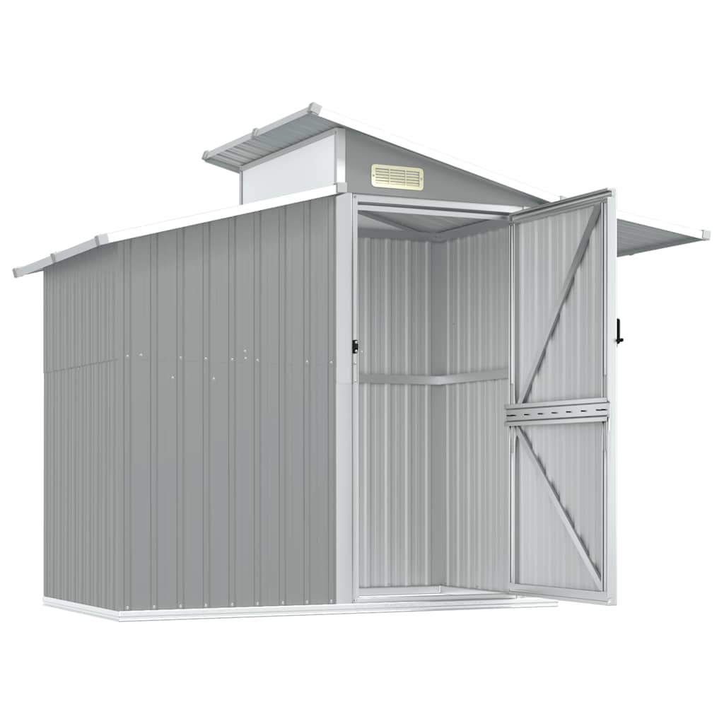 Garden Shed Grey 270x130x208.5 cm Galvanised Steel