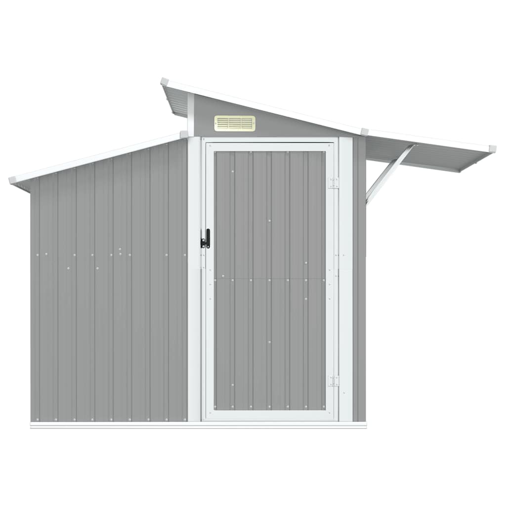 Garden Shed Grey 270x130x208.5 cm Galvanised Steel