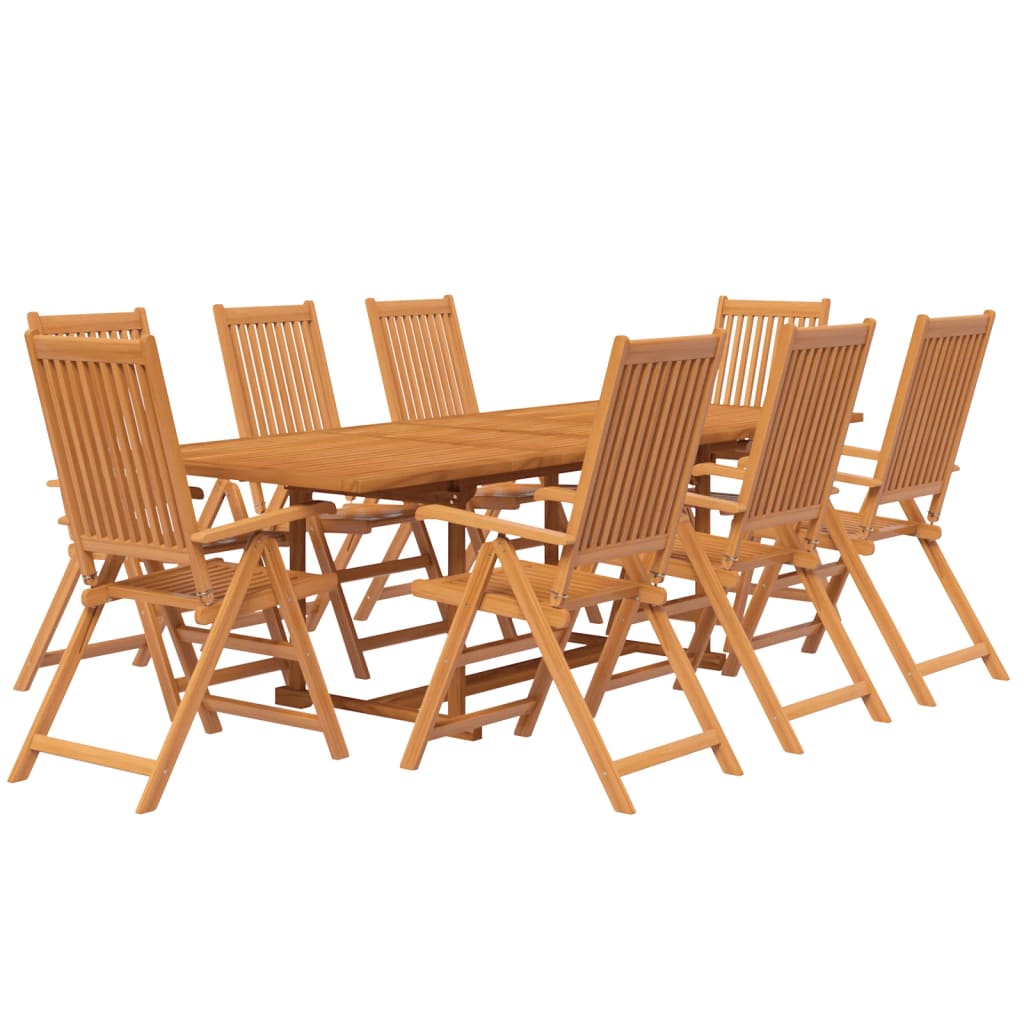 9 Piece Garden Dining Set Solid Wood Acacia 160-240 cm