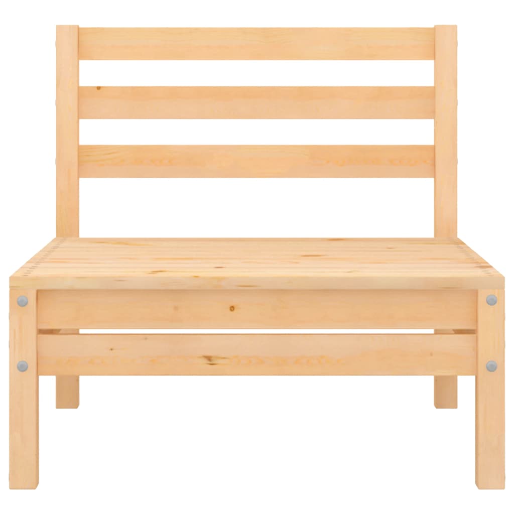 Garden Middle Sofas 4 pcs Solid Pinewood