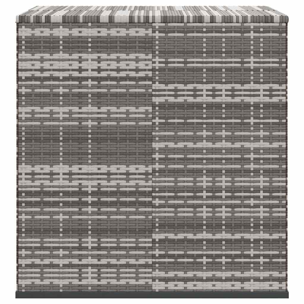 Garden Cushion Box PE Rattan 100x97.5x104 cm Grey