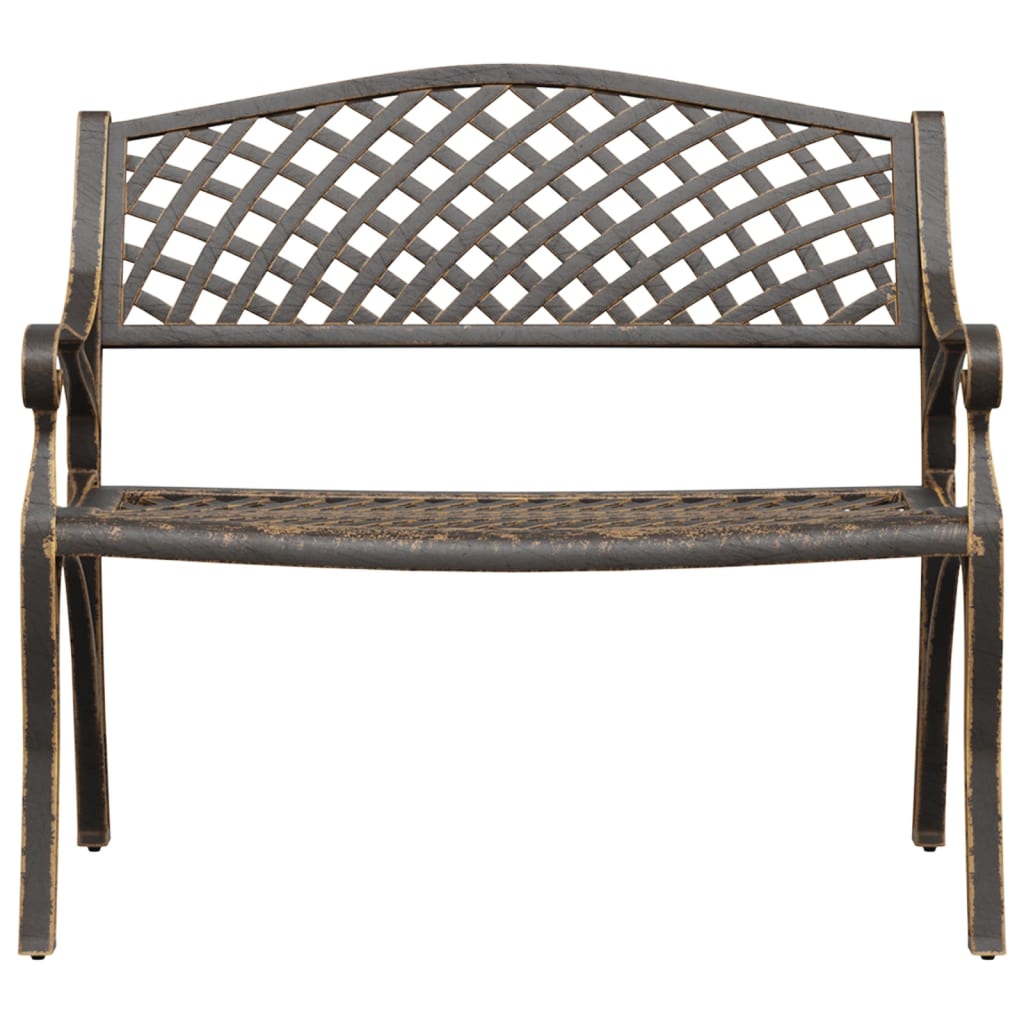 vidaXL Garden Bench 102 cm Cast Aluminium Bronze