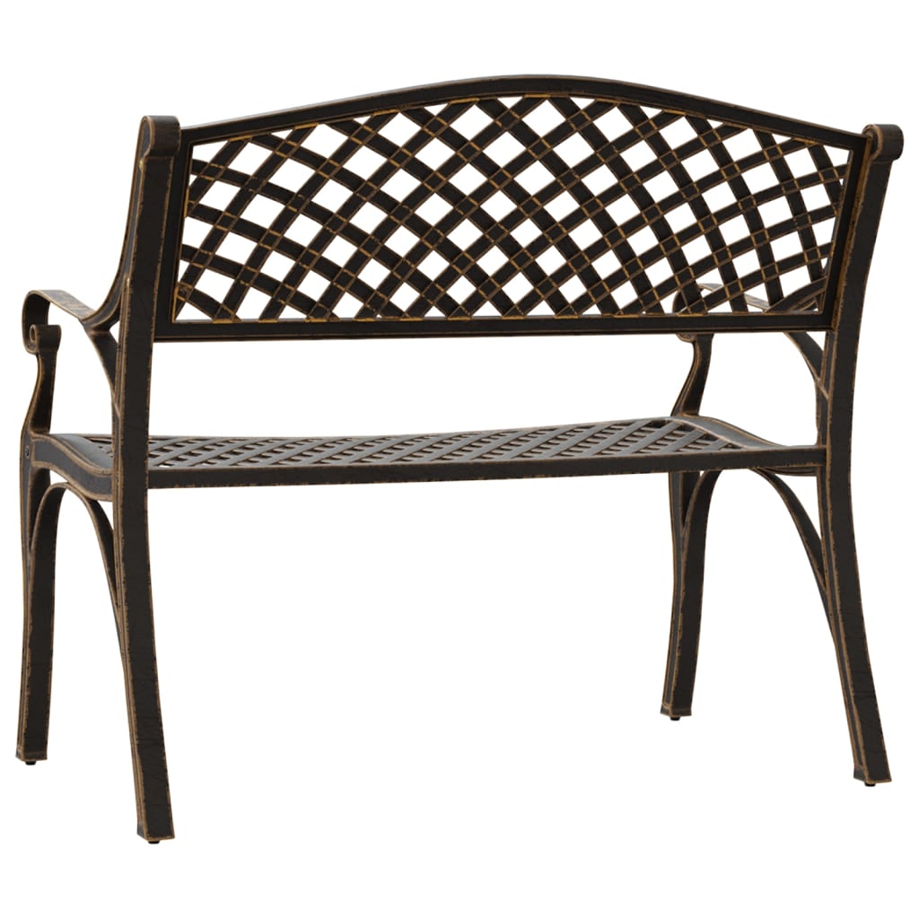 vidaXL Garden Bench 102 cm Cast Aluminium Bronze
