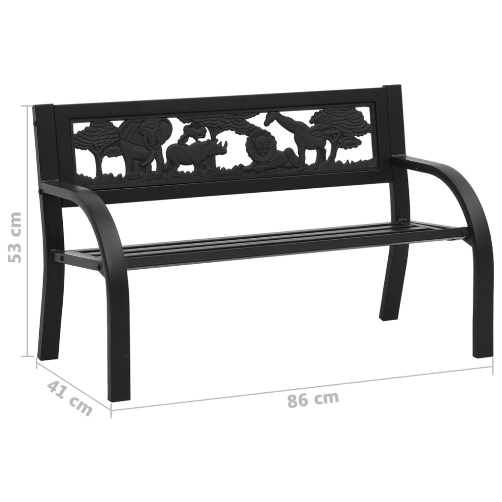 vidaXL Children Garden Bench 86 cm Steel