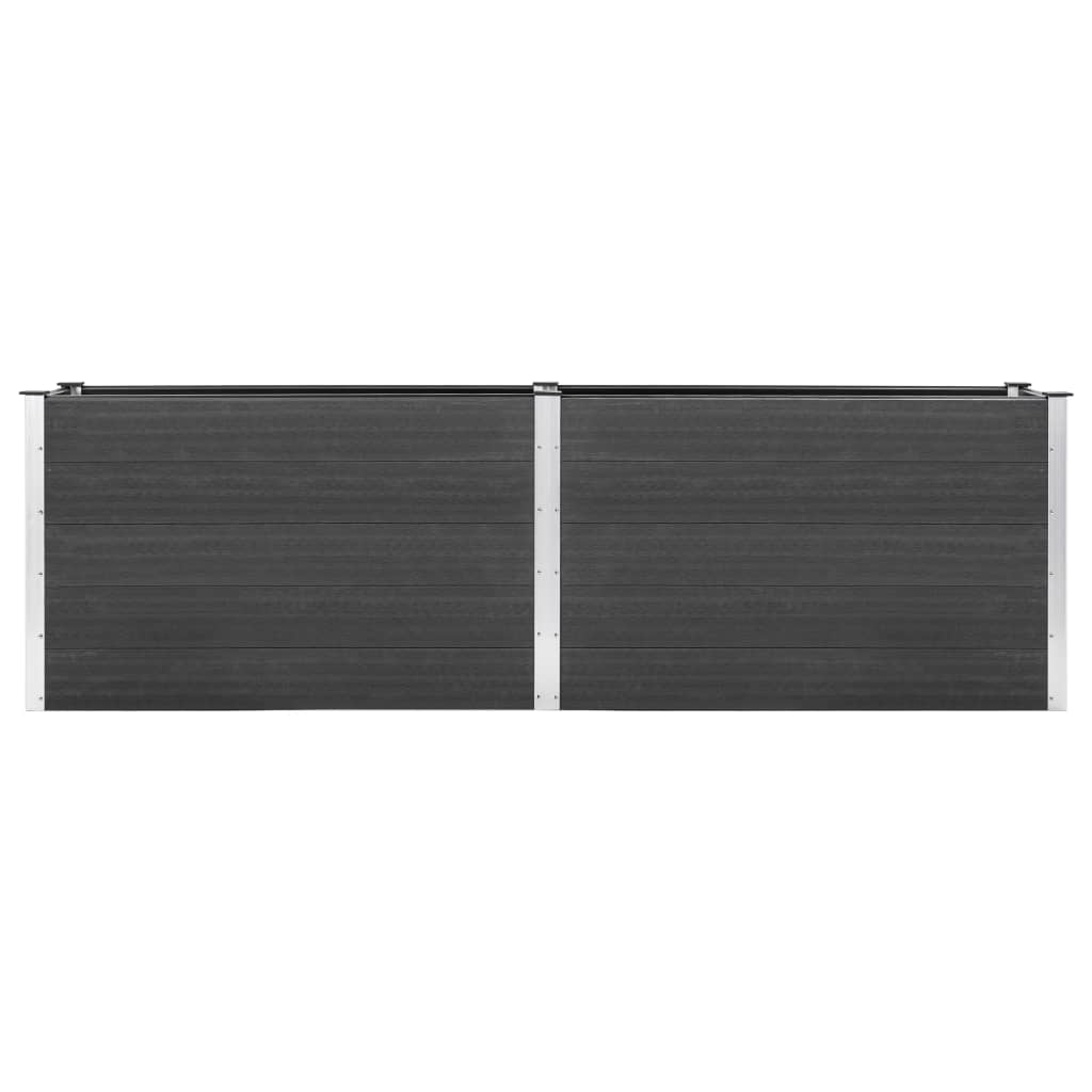 Garden Raised Bed 200x100x91 cm WPC Grey