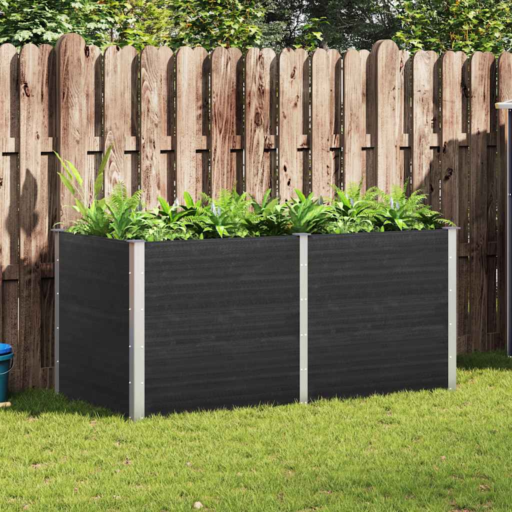 Garden Raised Bed 200x100x91 cm WPC Grey
