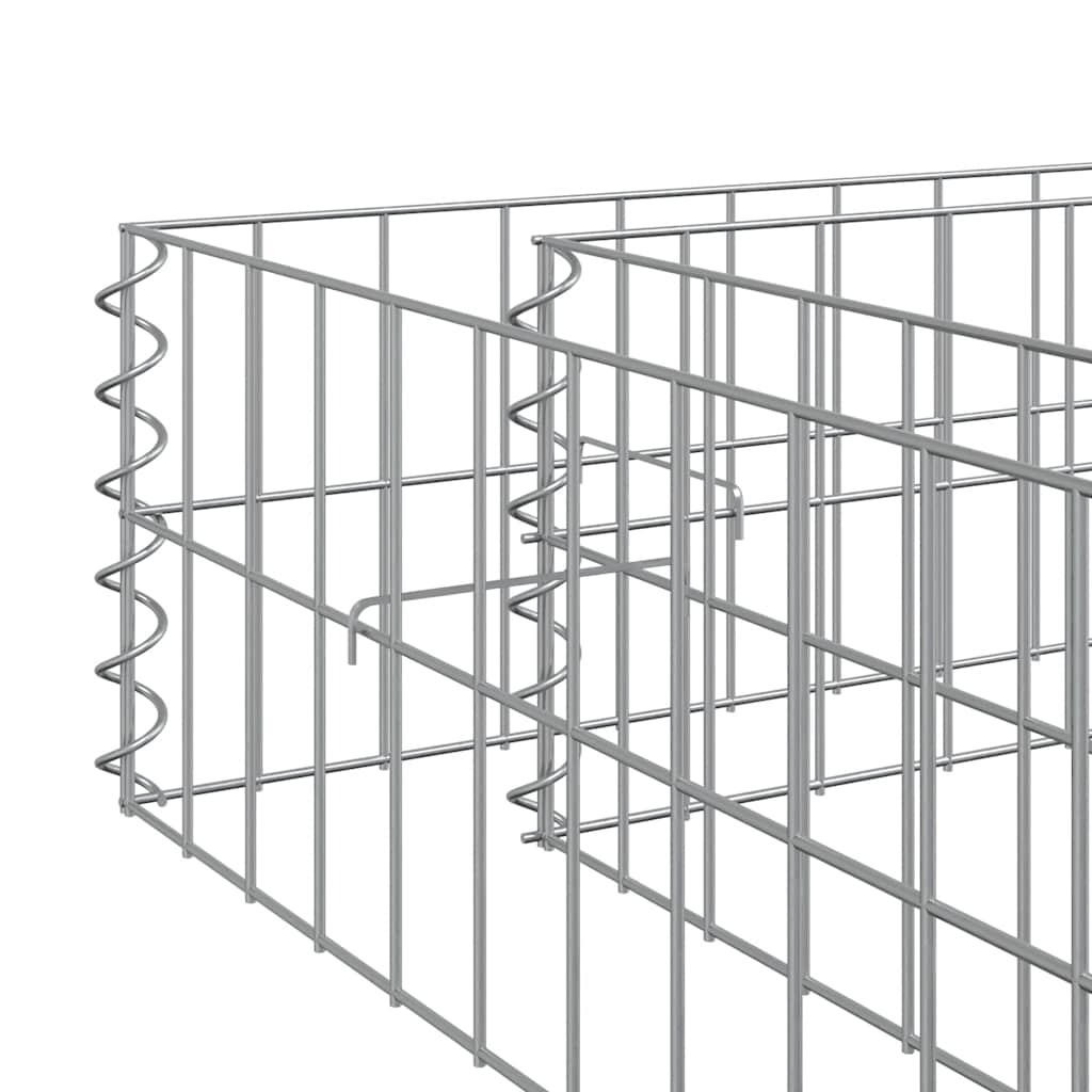 Gabion Raised Bed Galvanised Steel 500x100x20 cm
