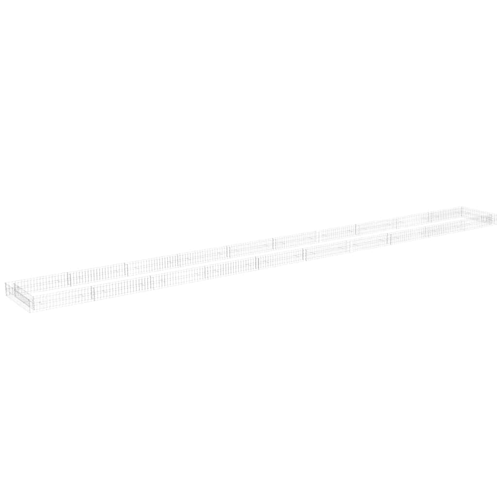 Gabion Raised Bed Galvanised Steel 1000x100x20 cm