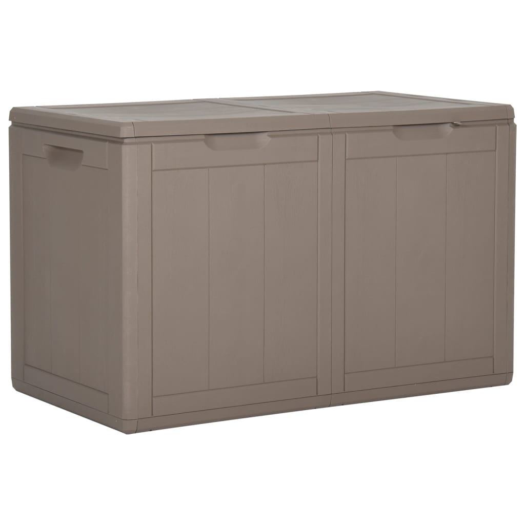 Garden Storage Box 180L Brown PP Wood Look