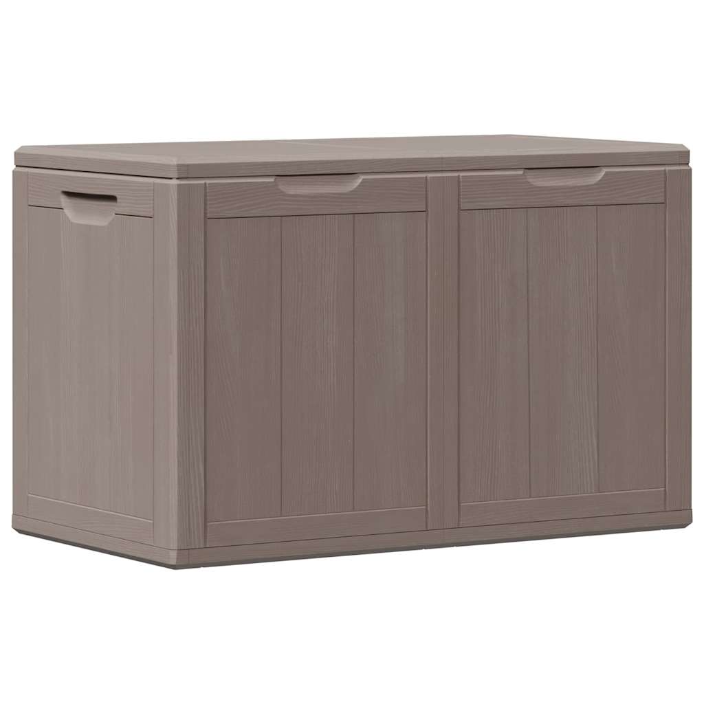 Garden Storage Box 180L Brown PP Wood Look