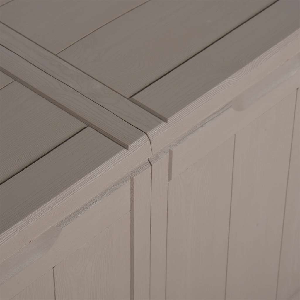 Garden Storage Box 180L Brown PP Wood Look