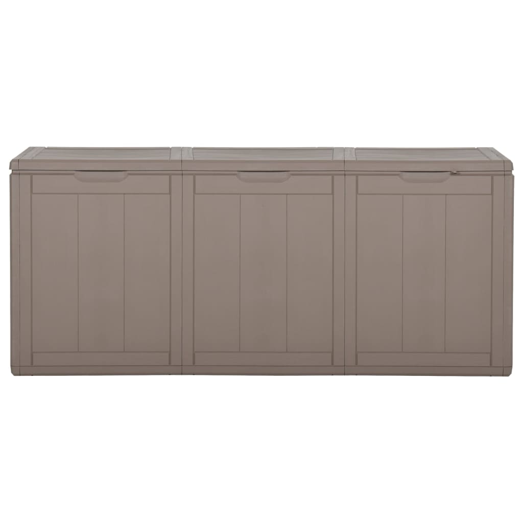 Garden Storage Box 270L Brown PP Wood Look