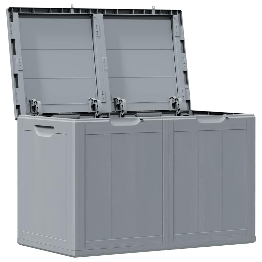 Garden Storage Box 180L Grey PP Wood Look