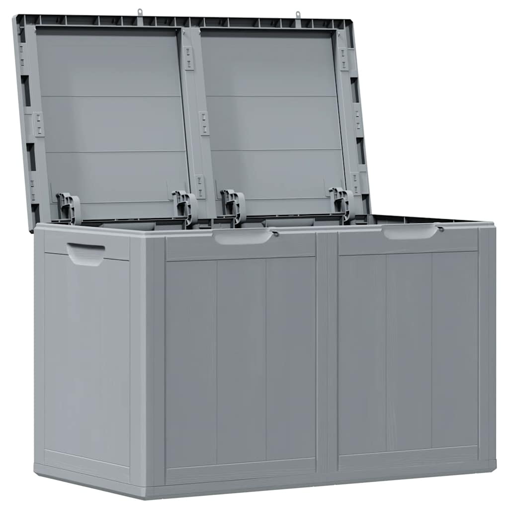 Garden Storage Box 180L Grey PP Wood Look
