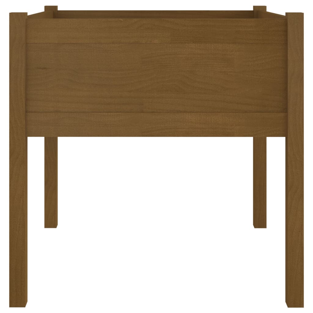 Garden Planters 2 pcs Honey Brown 70x70x70 cm Solid Pinewood