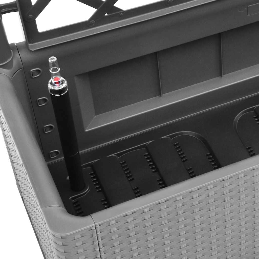 Garden Raised Bed with Trellis and Self Watering System Grey