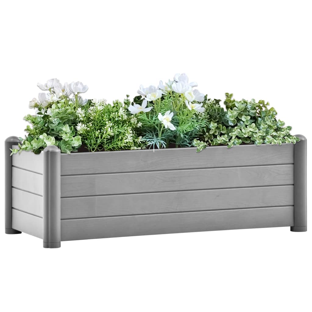 Garden Raised Bed PP Stone Grey 100x43x35 cm