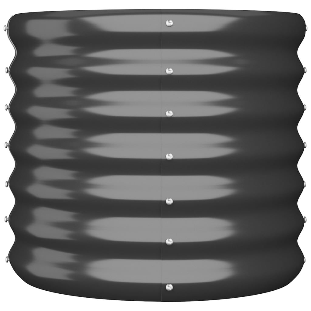 Garden Planter Galvanised Steel 40x40x36 cm Anthracite