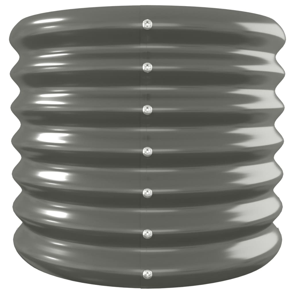 Garden Raised Bed Galvanised Steel 260x40x36 cm Grey