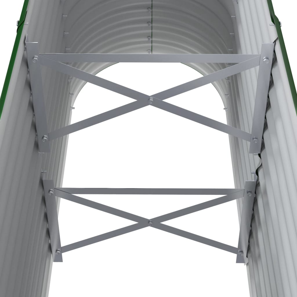 Garden Raised Bed Galvanised Steel 114x40x68 cm Green