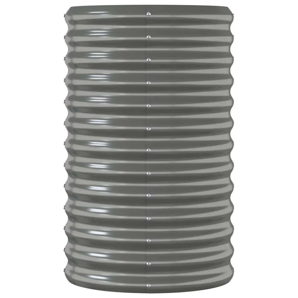 Garden Raised Bed Galvanised Steel 114x40x68 cm Grey