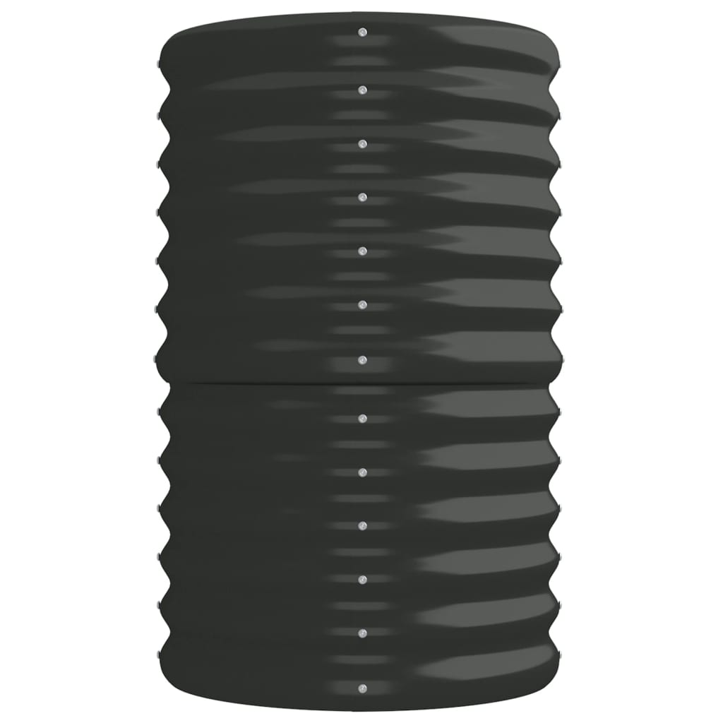 Garden Raised Bed Galvanised Steel 224x40x68 cm Anthracite