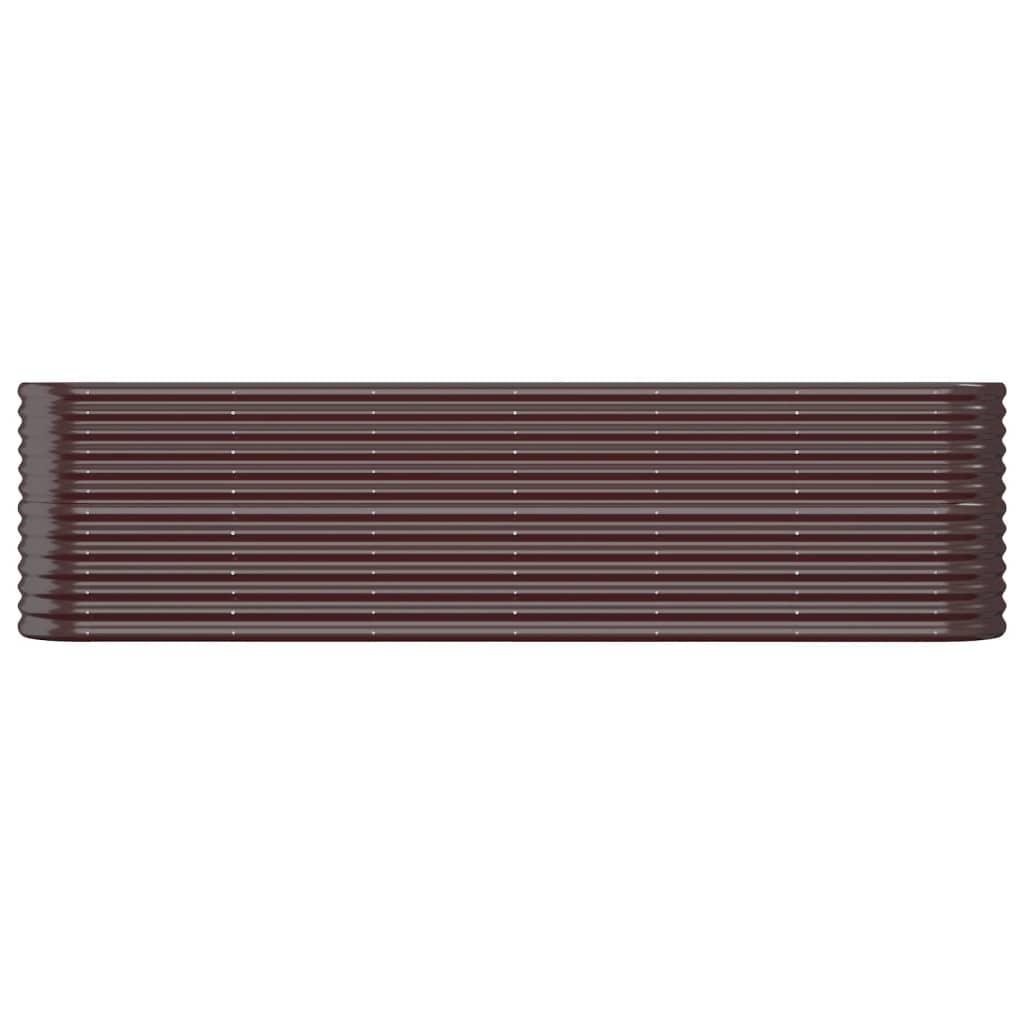 Garden Raised Bed Galvanised Steel 260x40x68 cm Brown